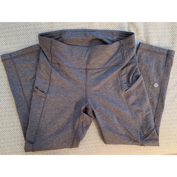 Lululemon Grey Cropped Leggings - Picture 1 of 3